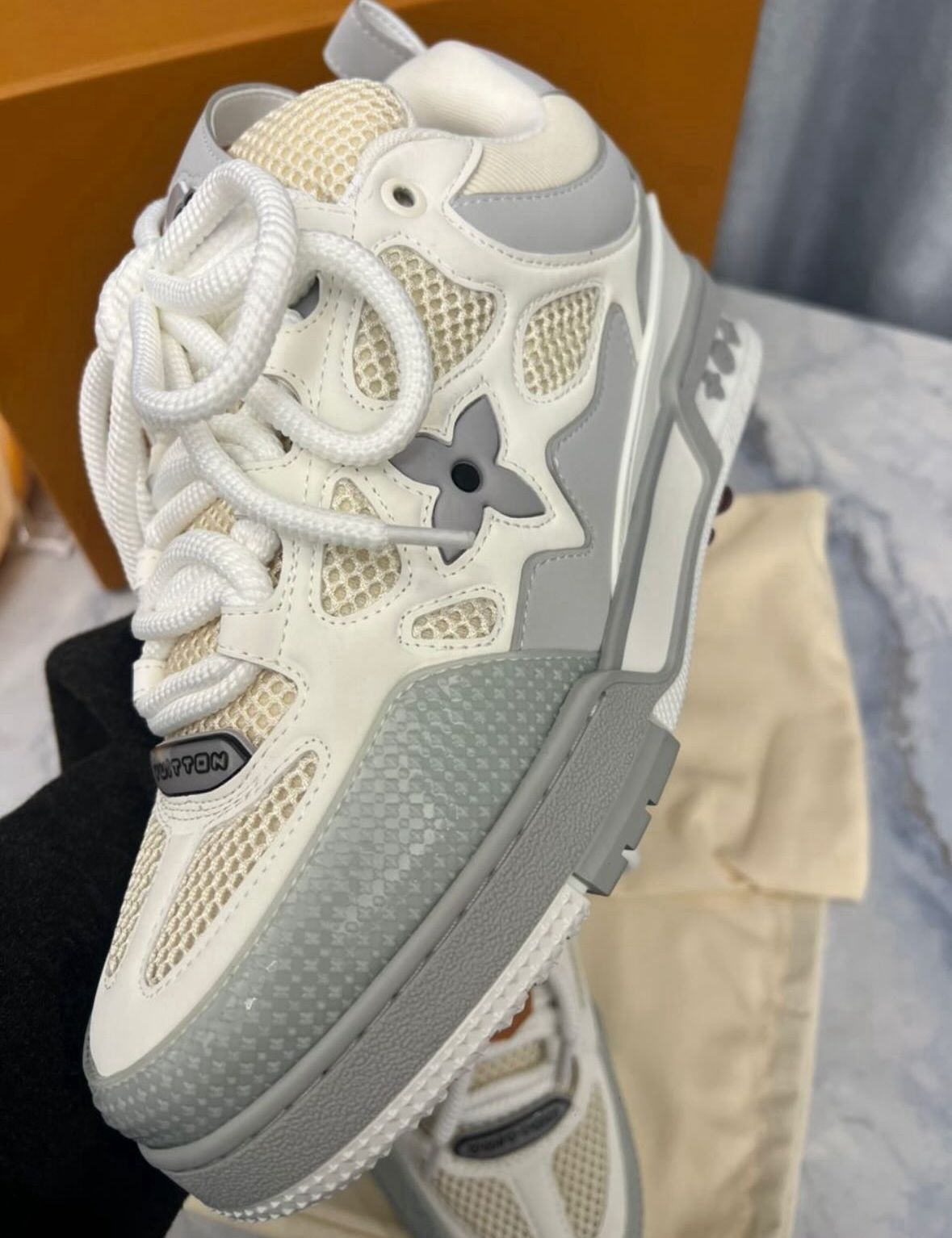 LV skates white grey