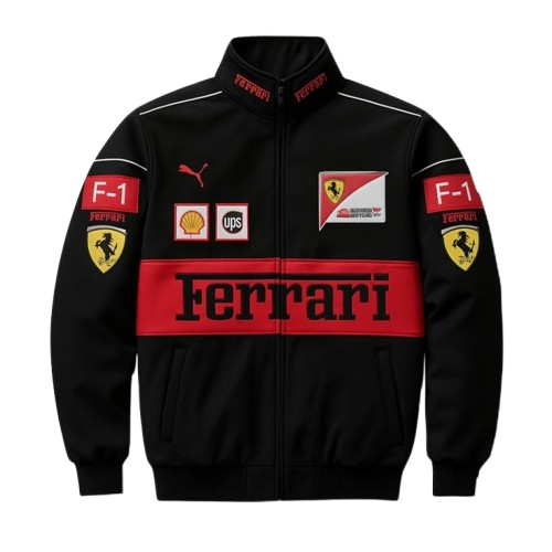 Ferrari F1 Bomber Black Jacket
